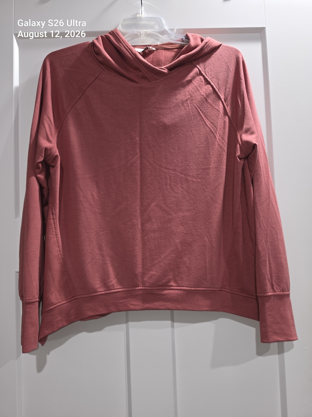 Danskin Dusty Rose Lightweight Hooded Pullover